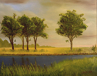 Landscape oil painting entitled 'Buffalo Trail Revisited' by John O'Keefe