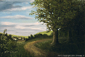 Landscape oil painting entitled 'Just Passing Through' by John O'Keefe